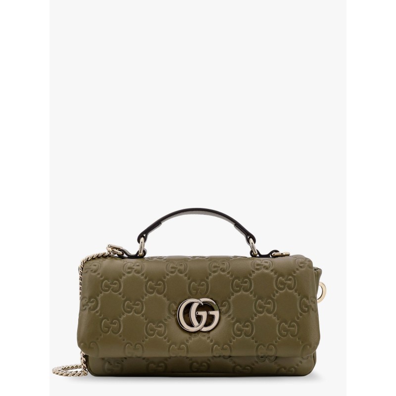 Mini gg milano leather handbag with all-over gg motif