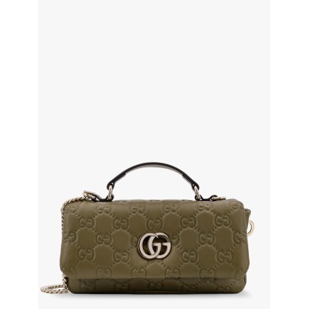 Mini gg milano leather handbag with all-over gg motif