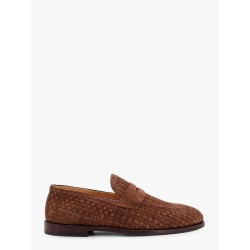 Suede loafer with interwined motif