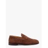 Suede loafer with interwined motif