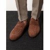 Suede loafer with interwined motif
