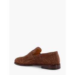 Suede loafer with interwined motif
