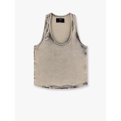 Moon stone-washed denim tank top