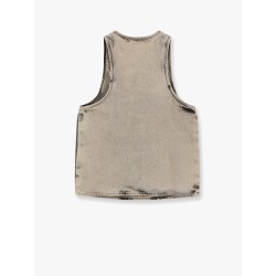 Moon stone-washed denim tank top