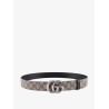 Reversible gg supreme fabric and leather belt