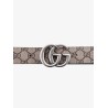 Reversible gg supreme fabric and leather belt