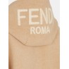 Wool and cashmere poncho with leather profiles