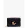 Gg marmont matelassé leather shoulder bag with frontal logo