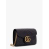 Gg marmont matelassé leather shoulder bag with frontal logo