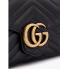 Gg marmont matelassé leather shoulder bag with frontal logo