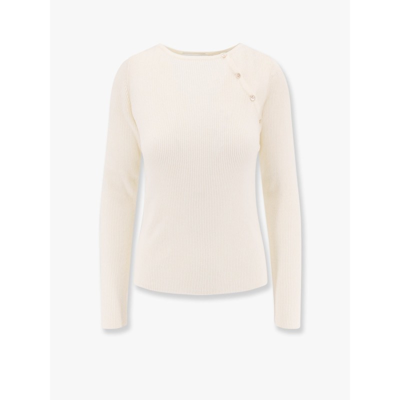 Ribbed fabric sweater
