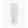Cotton and linen skirt with diagonal motif