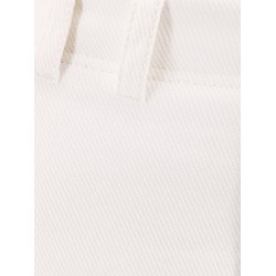 Cotton and linen skirt with diagonal motif