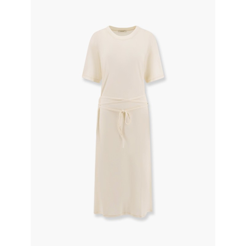 Cotton t-shirt dress with belt