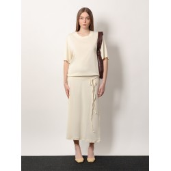 Cotton t-shirt dress with belt