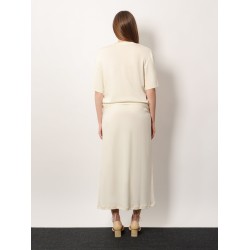 Cotton t-shirt dress with belt