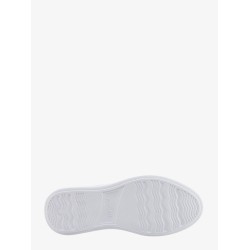 Leather sneakers with glittered patch
