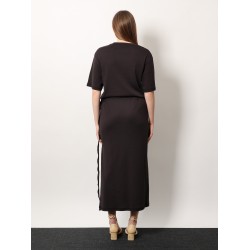 Cotton t-shirt dress with belt