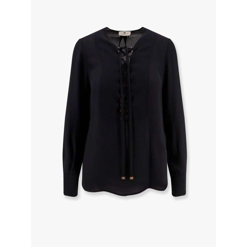 Viscose shirt with laces
