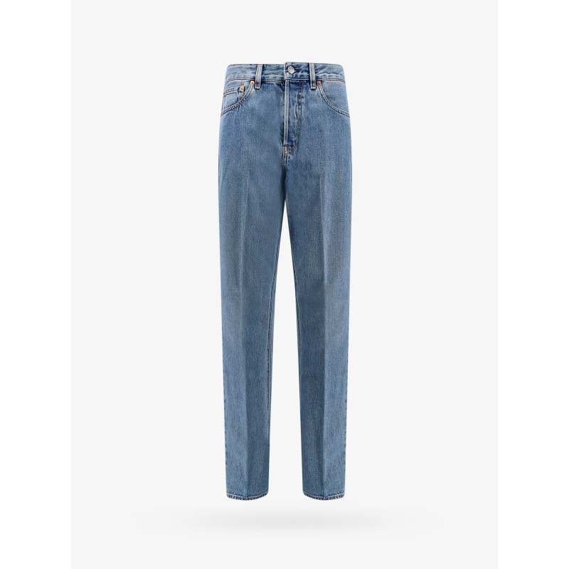 Cotton jeans with rossa ancora back logo patch