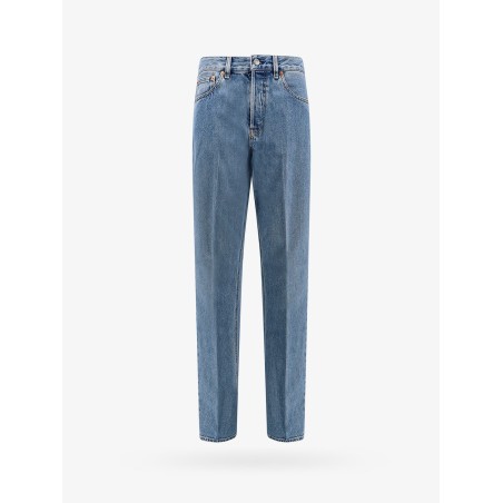 Cotton jeans with rossa ancora back logo patch