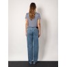 Cotton jeans with rossa ancora back logo patch