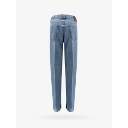 Cotton jeans with rossa ancora back logo patch