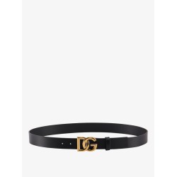 Leather logoed belt