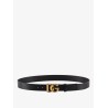 Leather logoed belt