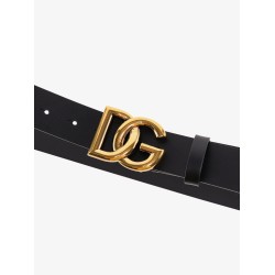 Leather logoed belt