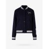 Wool blend bomber with embroidered logo