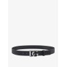 Leather logoed belt