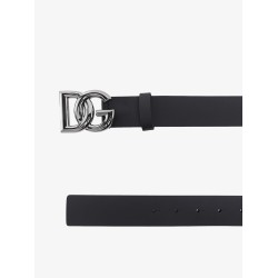 Leather logoed belt