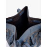 Convertible bucket bag in velvet with all-over ff logo