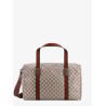 Gg supreme fabric and leather duffle bag with web detail