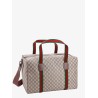 Gg supreme fabric and leather duffle bag with web detail