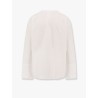Cotton striped shirt with rounded collar