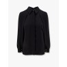 Viscose shirt with gold metal button