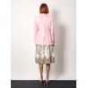 Jacquard silk blend blazer with embroidery
