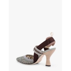 Colibrì mesh slingback with FF embroidery