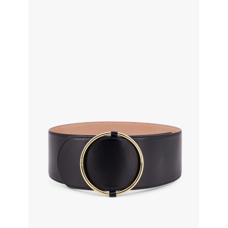 Leather belt with ring detail