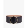 Leather belt with ring detail