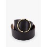 Leather belt with ring detail