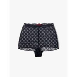 Lace culottes with all-over gg motif