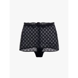 Lace culottes with all-over gg motif