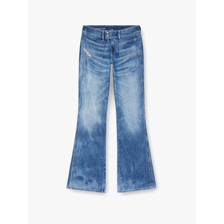 D-hush partially organic cotton flared jeans with back logo patch