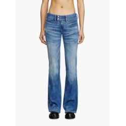 D-hush partially organic cotton flared jeans with back logo patch