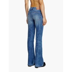 D-hush partially organic cotton flared jeans with back logo patch