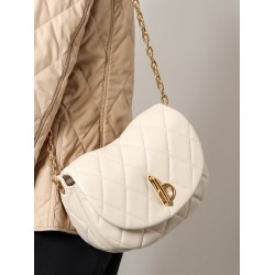 Rocking horse quilted leather shoulder bag