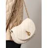 Rocking horse quilted leather shoulder bag